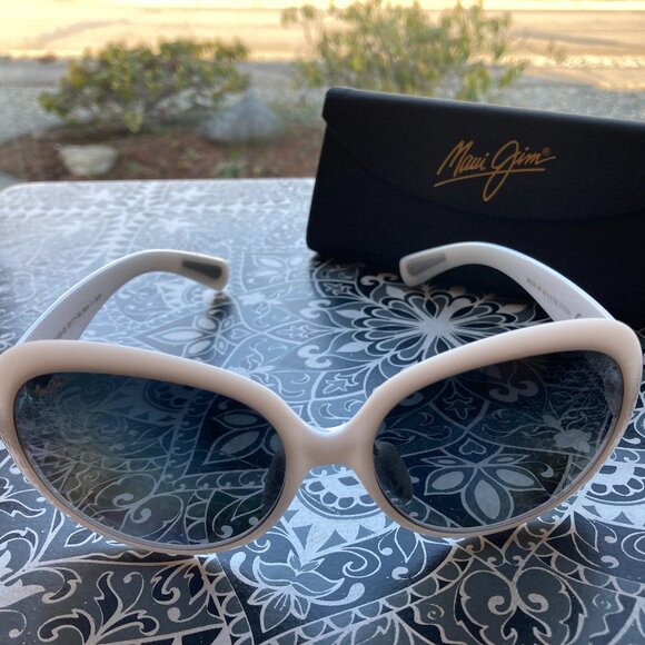 Maui Jim Nahiku MJ 436 05 White Pearl Frame POLARIZED Lens Sunglass Women's New - Picture 2 of 16